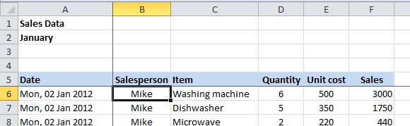 Freeze top two rows in excel 2013